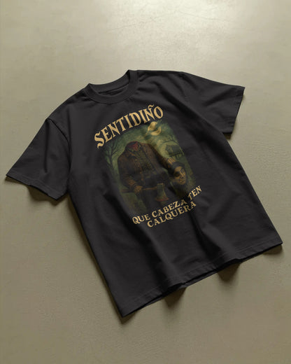 Camiseta  Galega "Sentidiño que Cabeza ten calquera" / sapoconcho
